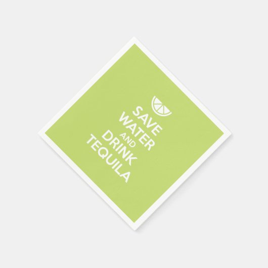 Water en Drink in Tequila opslaan Servetten (Hoek)