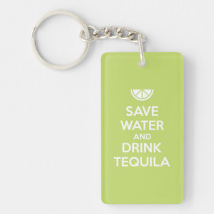 Water en Drink in Tequila opslaan Sleutelhanger