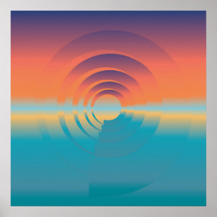 water en horizon poster