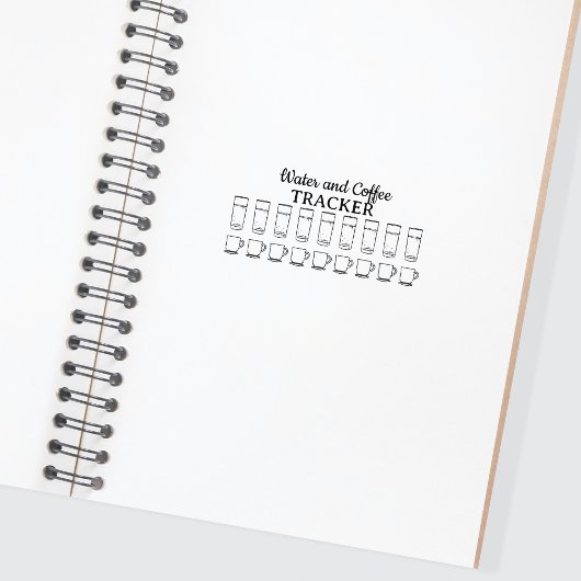 Water- en koffietracker, journaal  	rubberstempel