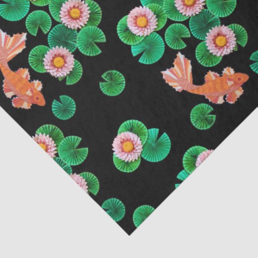 Water- en koi-visweefsel tissuepapier (Detail)