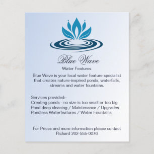 Water Feature Blue Business Adverteren Flyer