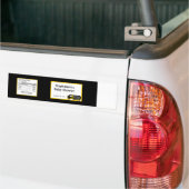 Water Fles Label Construction Black and Yellow Bumpersticker (Op Truck)