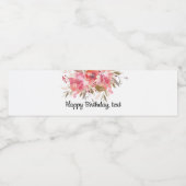 Water flesje LABEL - boho florale suspensie Waterfles Etiket (Enkel label)