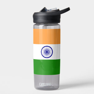 Water flesje met vlag van India Waterfles