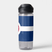 Water flesje met vlag van Indianapolis, VS Waterfles (Achterkant)