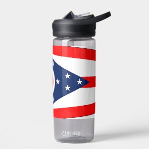 Water flesje met vlag van Ohio, VS Waterfles