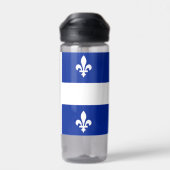 Water flesje met vlag van Quebec, Canada Waterfles (Achterkant)