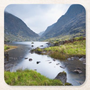 Water Gap of Dunloe County Kerry Ierland Vierkante Kartonnen Onderzetter