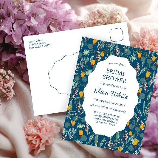 Water Garden Floral Bridal ShowerCUSTOM Invitation
