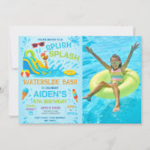 Water Glijbaan Bash, Water Glijbaan Verjaardagsfot Kaart (Voorkant)