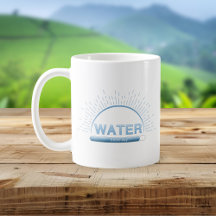 Water Goede Dag Blauw Minimaal Mok