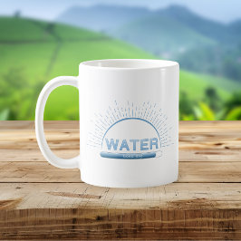 Water Good Day Blue Minimal Mug Koffiemok