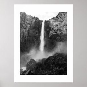 Water Herfsten Bridalveil Zwart-wit Fotografie Poster