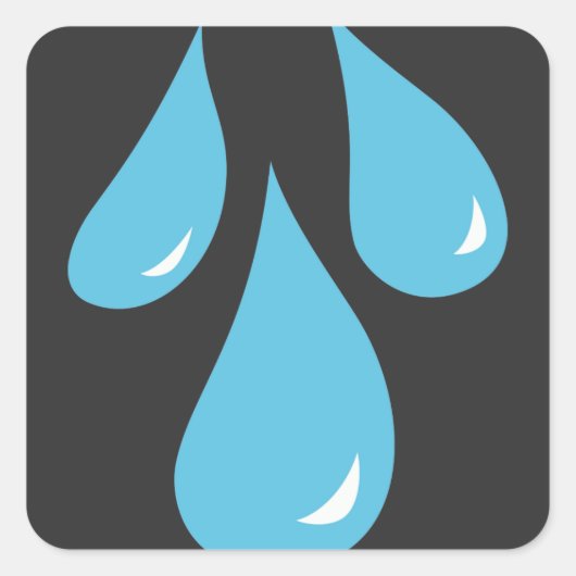 Water Hoodie Vierkante Sticker (Voorkant)