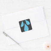Water Hoodie Vierkante Sticker (Envelop)