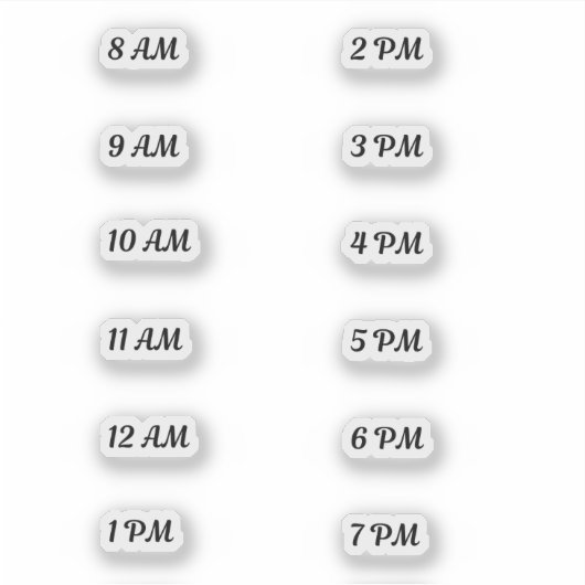Water Intake Time Tracker Basic Sticker (Voorkant)