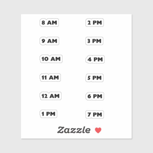 Water Intake Time Tracker Sticker (Vel)