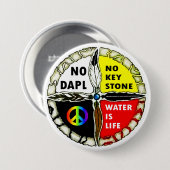 Water is het leven - geen Button van pijpleidingen (Voorkant /achterkant)