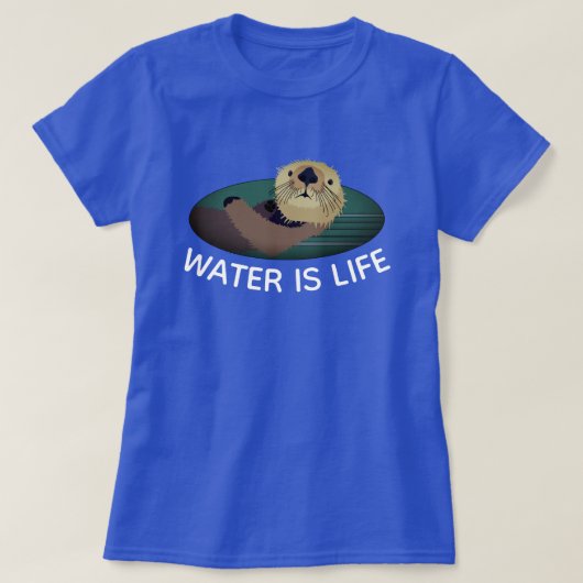 "Water is leven" met Otter T-shirt (Design voorkant)