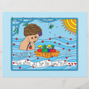 Water is Life_Flat Papierblad 11 x 8,5 inch