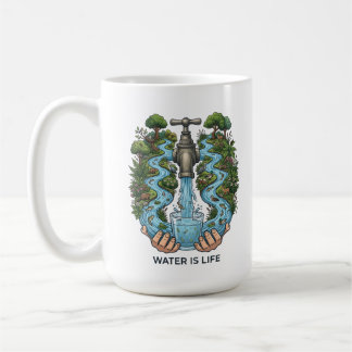 Water Is Life | Nature Ecosystem Conservation Art Koffiemok