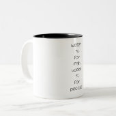 Water is voor vissen, wodka is voor mensen tweekleurige koffiemok (Voorkant links)
