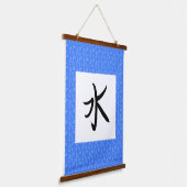 Water Kanji Scroll Hangend Wandkleed (Gebogen)