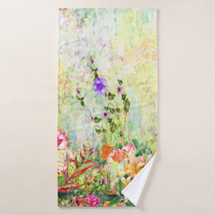 Water kleur bloemen patroon badhanddoek