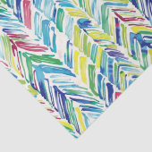 Water Kleur Chevron Patroon Ontwerp met Bold Brush Tissuepapier (Detail)