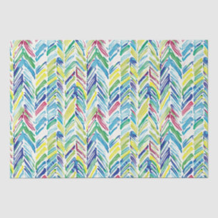 Water Kleur Chevron Patroon Ontwerp met Bold Brush Tissuepapier