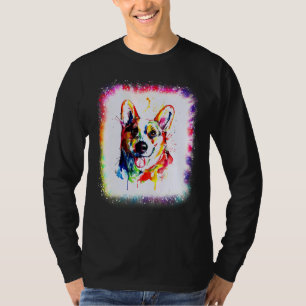 Water Kleur Corgi Hond Liever Jongen Meisje Tie Dy T-shirt