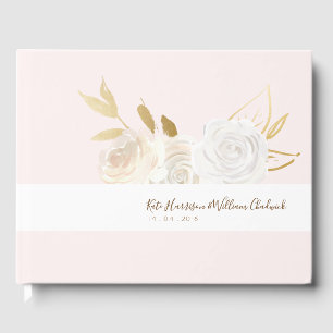 Water Kleur Elegant White Roses Guest Book Gastenboek