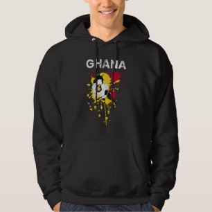 Water Kleur Ghana Vlag voor Football Speler Voetba Hoodie
