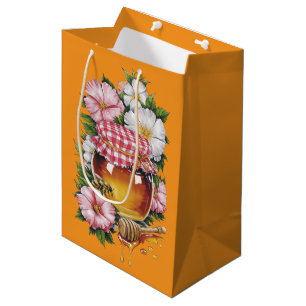 Water kleur Honey Jar Flowers nostalgie Medium Cadeauzakje