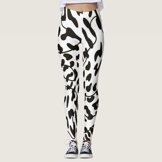 Water kleur koe huid Leggings (Voorkant)