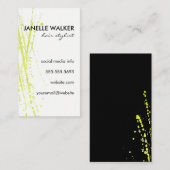 Water Kleur Levendig Groen Expressief Visitekaartje (Voorkant / Achterkant)