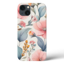 Water Kleur Small Flower Design iPhone 13 Hoesje