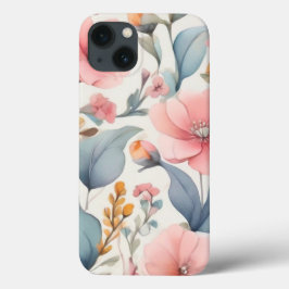 Water Kleur Small Flower Design iPhone 13 Hoesje