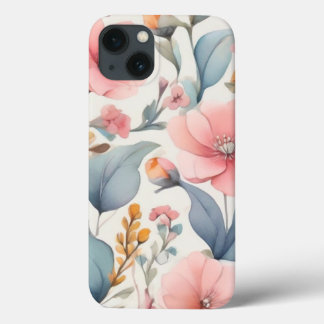 Water Kleur Small Flower Design iPhone 13 Hoesje