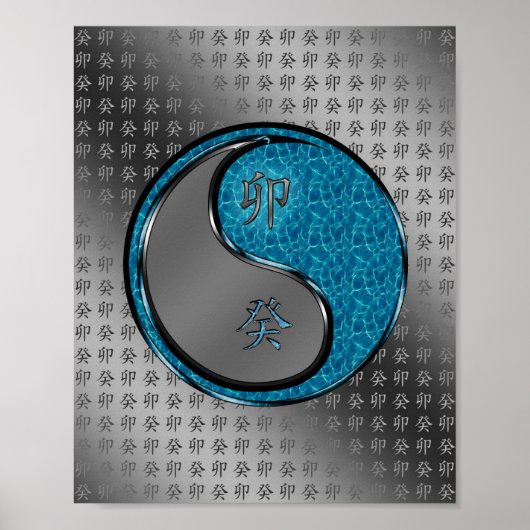 Water Konijn Poster (Voorkant)