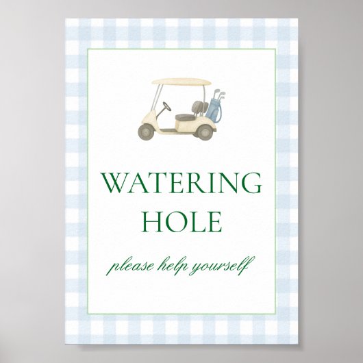 Water Label Golf Theme Poster (Voorkant)
