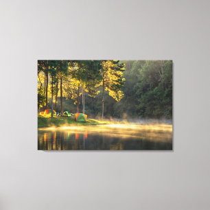 Water Lake in Meahongson, Thailand Canvas Afdruk