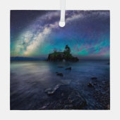 Water Lake Superior Minnesota Glas Ornament (Achterkant)