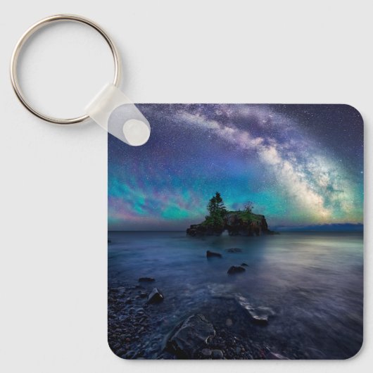 Water Lake Superior Minnesota Sleutelhanger (Voorkant)