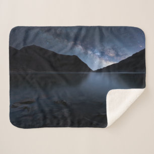 Water   Lakeshore at Night Sherpa Deken