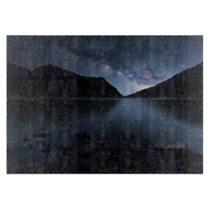 Water   Lakeshore at Night Snijplank