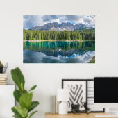 Water Latemar Mountain Range Poster (Thuiskantoor)