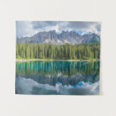 Water Latemar Mountain Range Wandkleed (Voorkant (horizontaal))