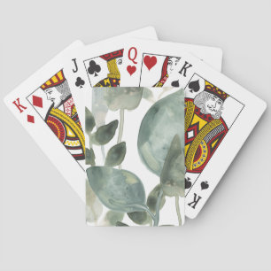 Water Leaves - Watercolor Pokerkaarten